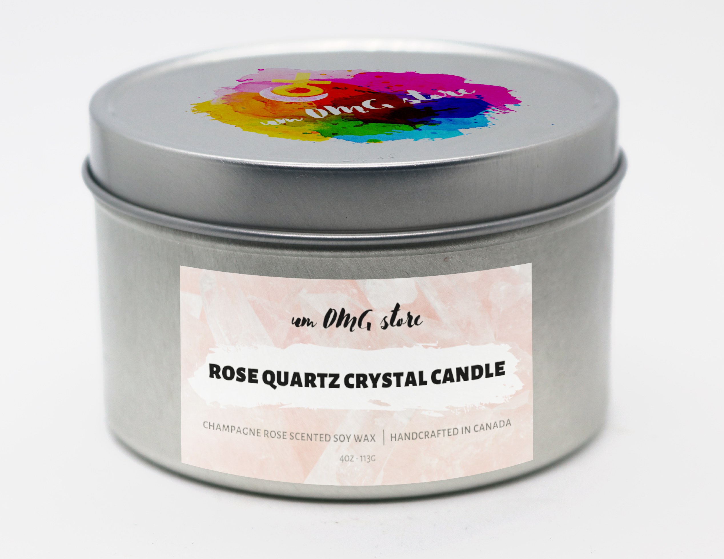 ROSE QUARTZ SOY CANDLE CHAMPAGNE ROSE