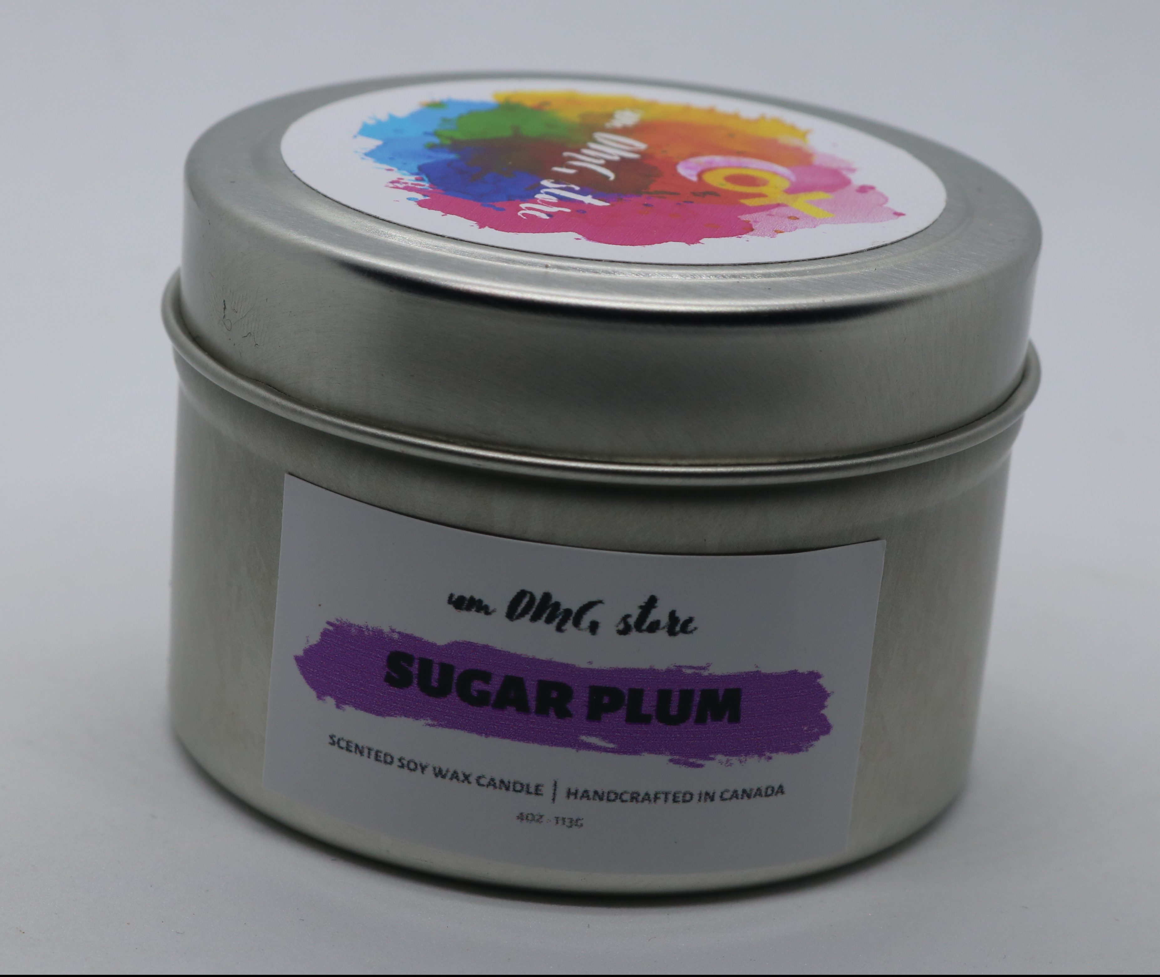 Sugar Plum Soy Wax Candle Tin (4oz)