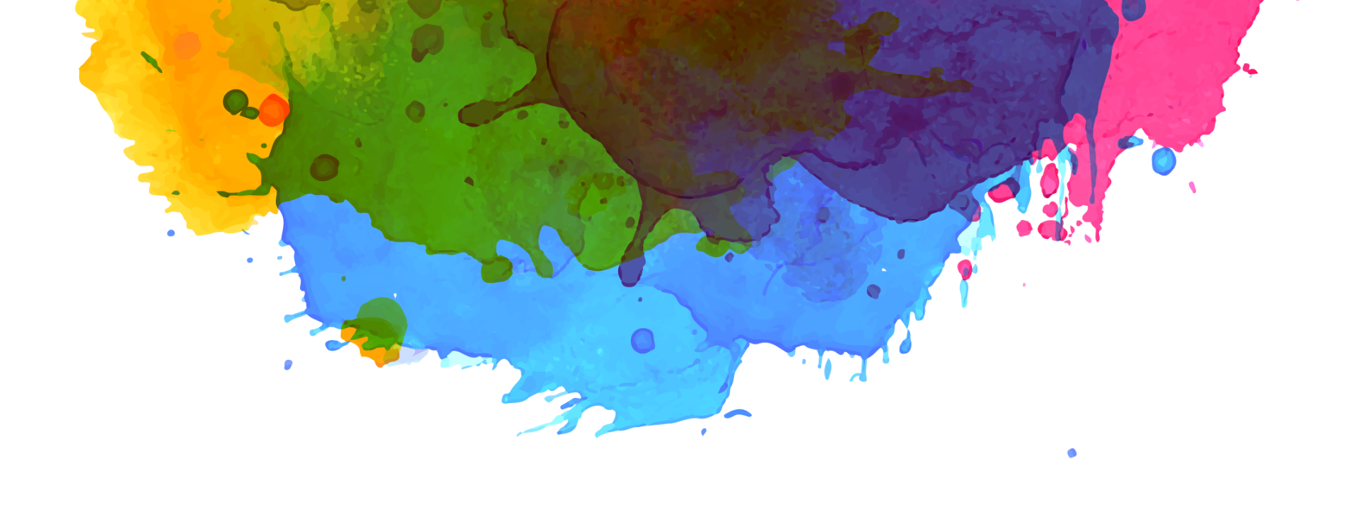 um omg tarot logo - colourful, pink, orange, green, blue colours